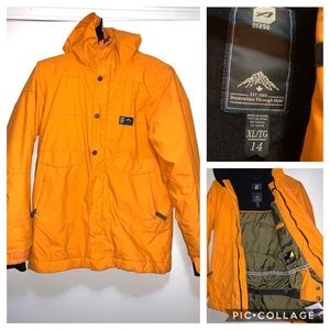 Orange Waterproof Jacket, Boys XL 14